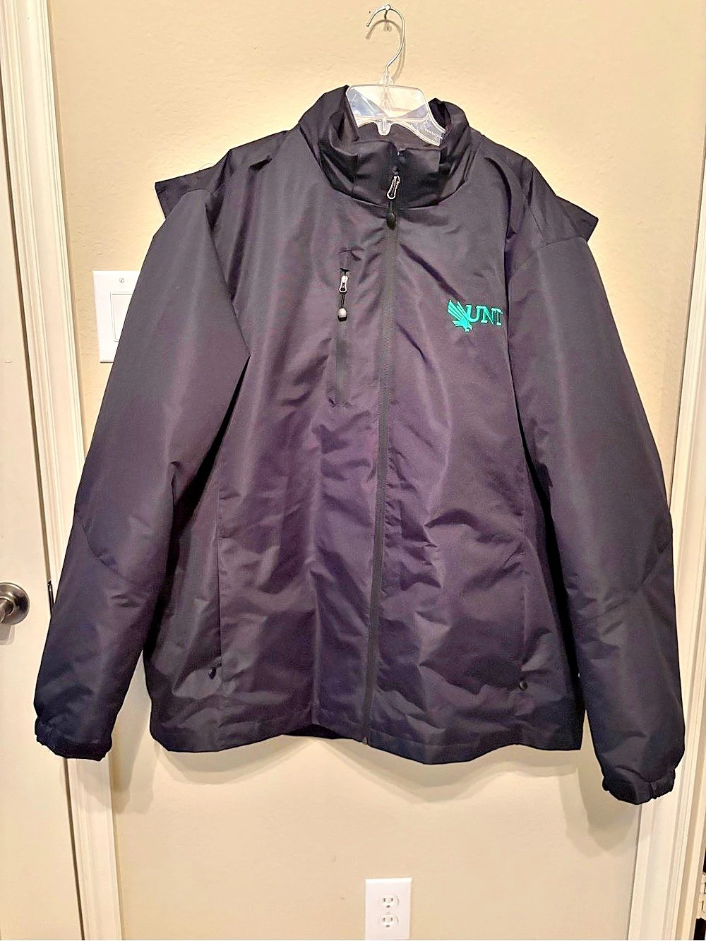 UNT Black Hooded Heavy Coat | Size 3XL | Like New